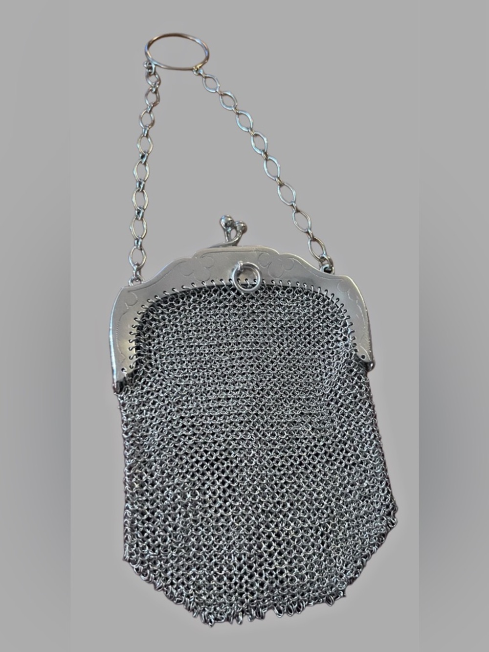 Antique Early 1900’s 935 Silver Chain Mail Purse